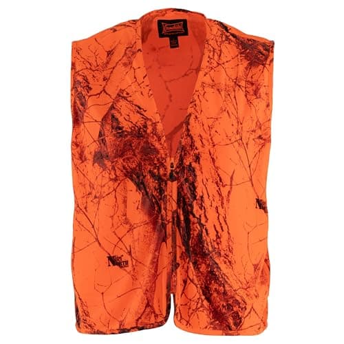 Gamehide Quiet Deer Hunting Blaze Orange Camo Safety Vest (Naked North)