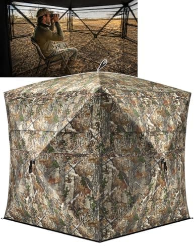 TIDEWE 270-Degree See-Through Ground Blind (2-3 Person)